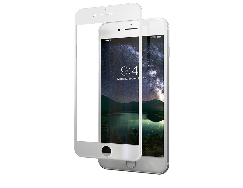 Kase iPhone 8 Edge-to-Edge Screen Protector - White