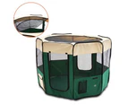 Large Sized Portable Pet Tent Playpen Dog/Cat Kennel 8 Panels - Green