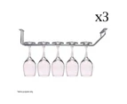 3 x Glass Wine Steel Metal Holder Racks - 6120