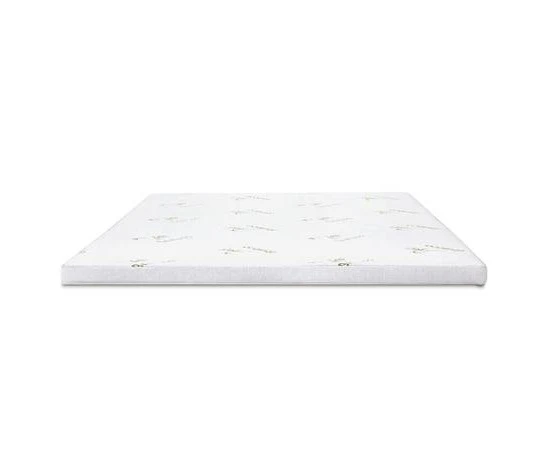 Memory Foam Mattress Topper with Bamboo Topper Cover - King Bed 7cm Thick