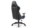 High Back PU Office Computer Chair Gaming Racing Chair   Black & Blue