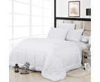 400GSM Microfibre Quilt with Bamboo Fiber Filling King Size White Comforter