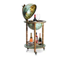 Deluxe Globe Home Bar Cabinet Wine Rack Liquor Cabinet   Green