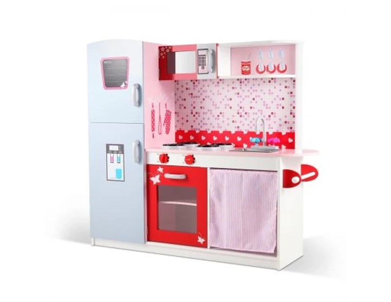 Pink Toy Kitchen with Refrigerator & Oven