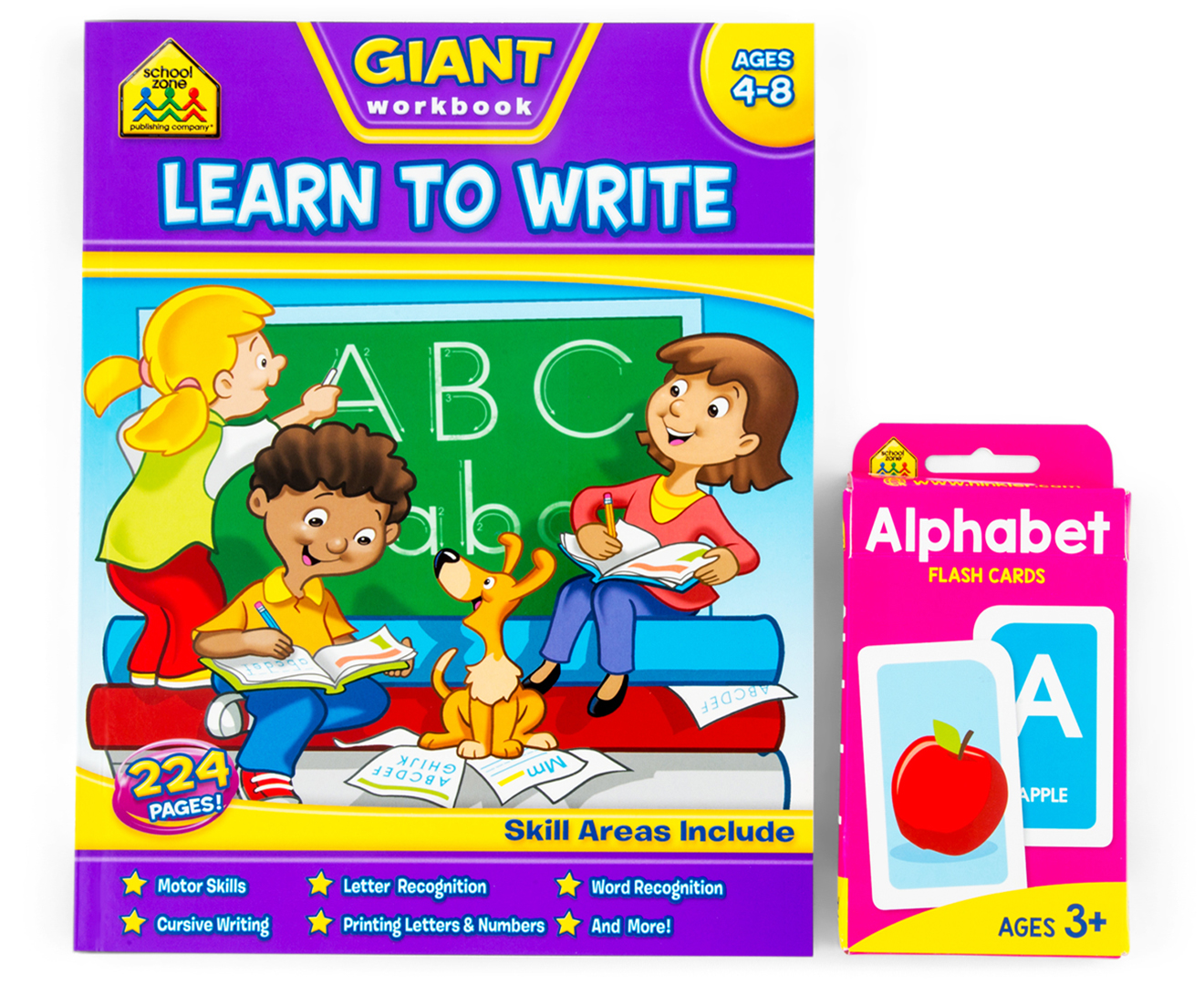 Hinkler School Zone Giant Learn To Write Workbook & Alphabet Flash ...