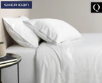 Sheridan Everyday Percale Queen Bed Sheet Set - White