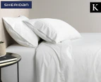 Sheridan Everyday Percale King Bed Sheet Set - White