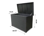 Luxo Welling 800L Poly Rattan Outdoor Storage Box