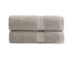 Renee Taylor Monarch 650 GSM 2 Ply Egyptian Cotton 2 Pack Bath Sheets Essential Towels Set Sand Dust