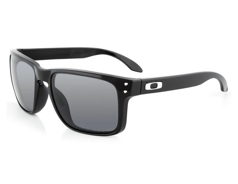 Oakley Men's Holbrook Polarised Sunglasses - Polished Black/Grey |  