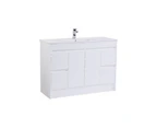 Lucca PVC 1200 mm Finger Pull Vanity With Legs or Kickboard High quality