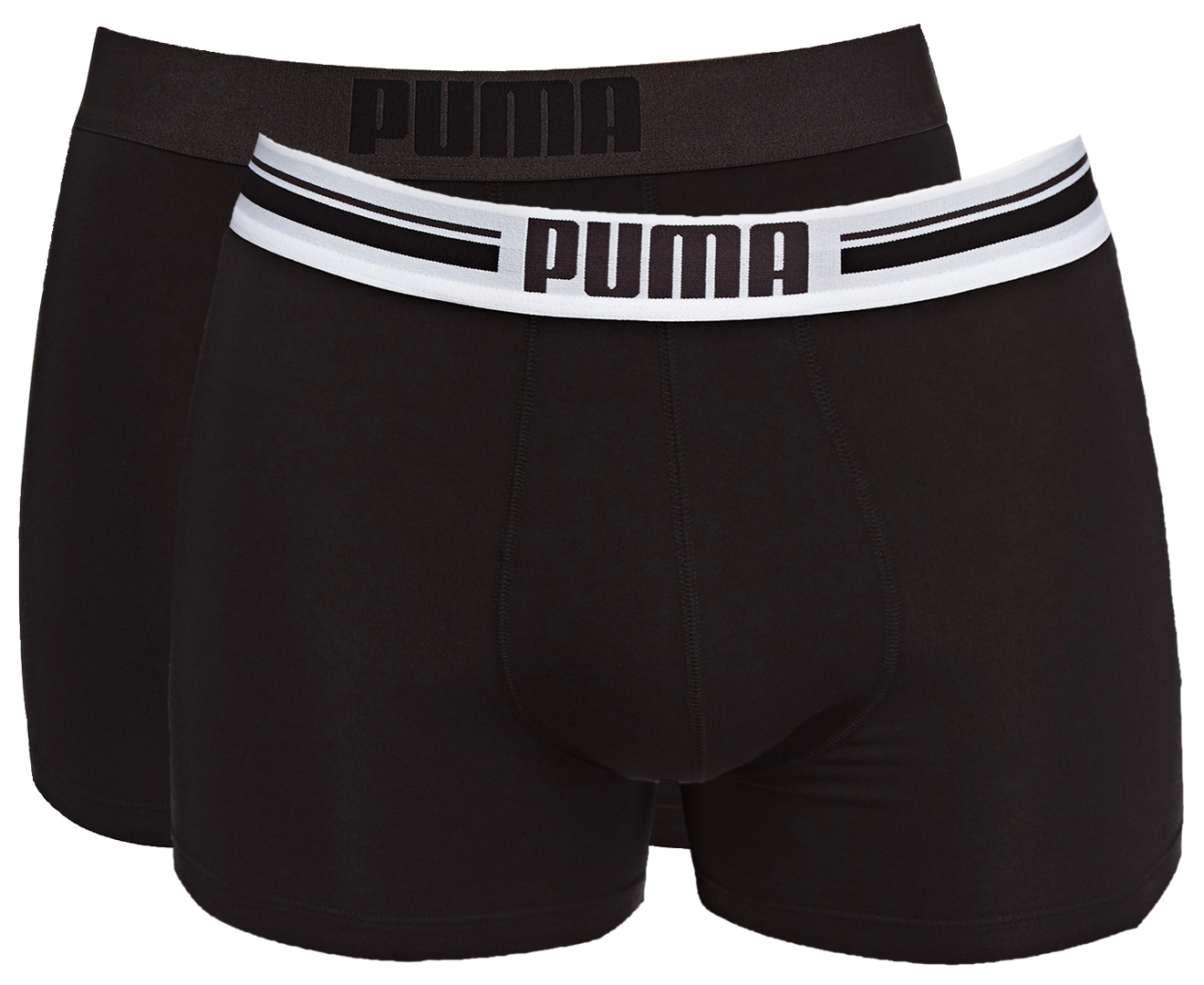 Puma Men's Placed Logo Boxer 2-Pack - Black | Www.catch.co.nz