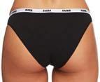 Puma Women's Iconic Bikini Brief 2-Pack - Black