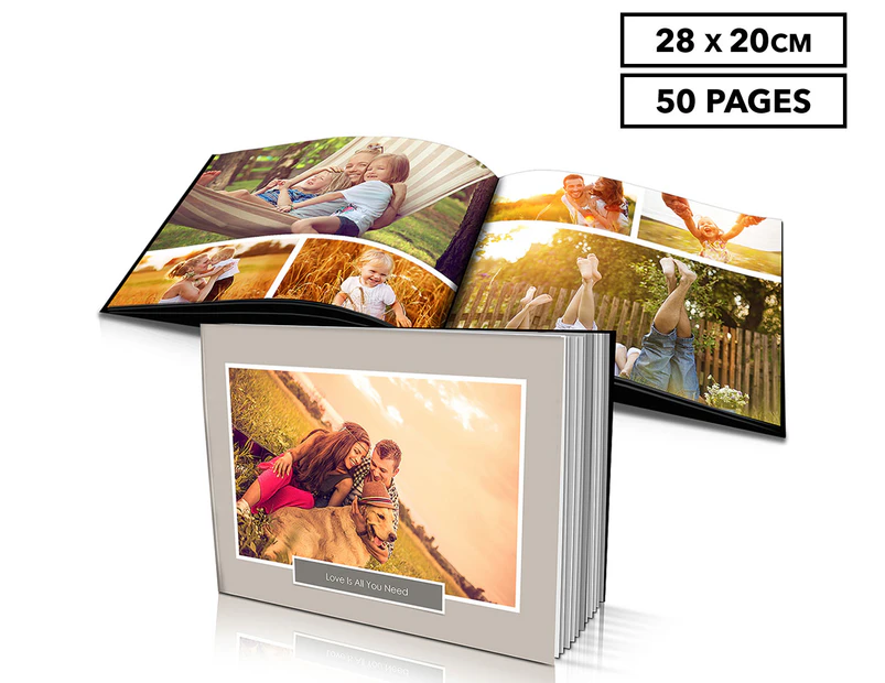 Personalised 28 x 20cm Hard Cover Photo Book - 50 Pages