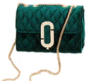 WJS New Velvet Small Square Package Fashion Chain Bag Small Tote Bag - Green
