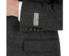 Canali Mens Jacket Long Sleeves Dark Grey
