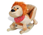 Rocking Animal Lion Kids/Toddler Ride On Toy Plush/Wood Rocker Chair