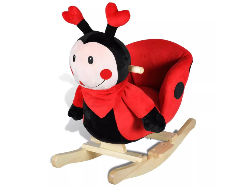 Rocking Animal Ladybug Kids/Toddler Ride On Toy Plush/Wood Rocker Chair