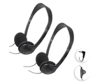 2pc Sansai Stereo Headphones 3.5mm w/Volume Control/Cable 1.5m for TV/Radio