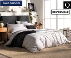 Sheridan Derry Queen Bed Reversible Quilt Cover - Silver