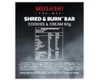 12 x Musashi Shred & Burn Protein Bars Cookies & Cream 60g 3
