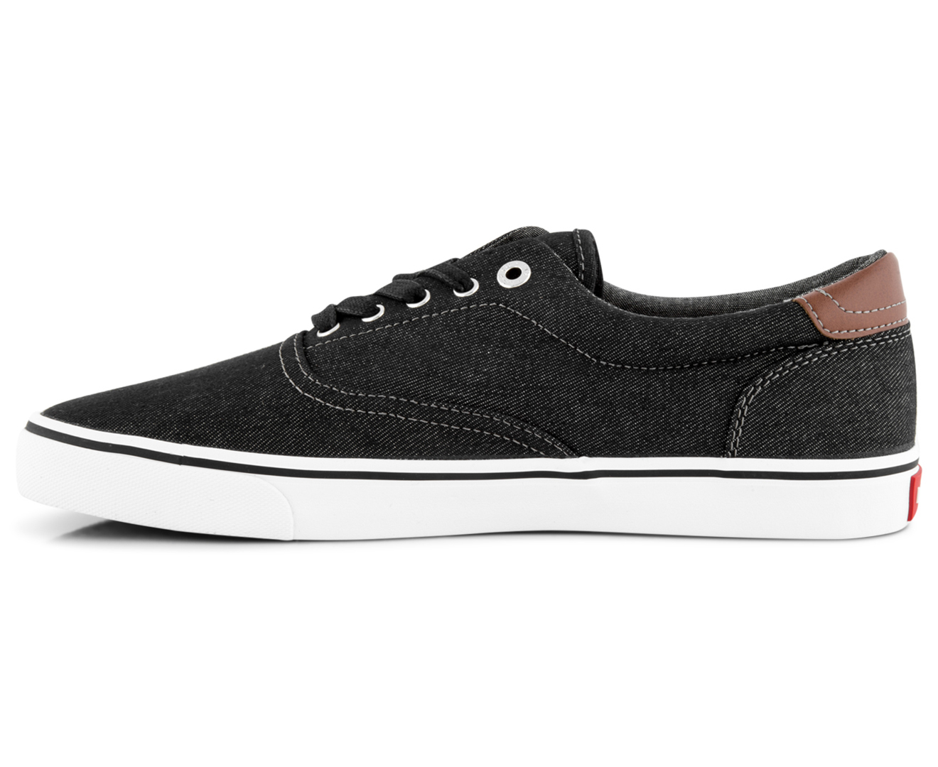 Levi's Men's Rocklin Denim Shoe - Black/Tan | Mumgo.com.au