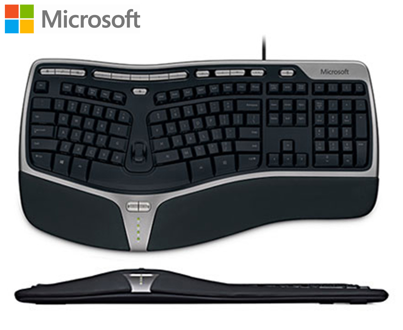 microsoft natural ergonomic keyboard 4000 black usb