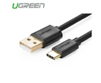 Ugreen USB 2.0 Type A Male to USB 3.1 Type-C Male Charge & Sync Cable White 2M