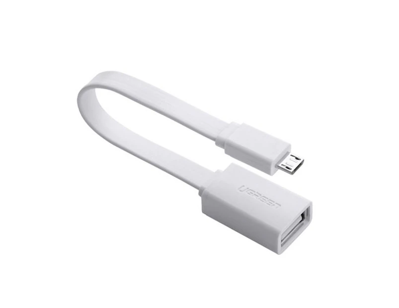 UGREEN Micro USB OTG flat cable white color