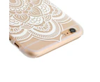For iPhone 6S PLUS,6 PLUS Case,Flower Mandala Transparent Shielding Cover,White