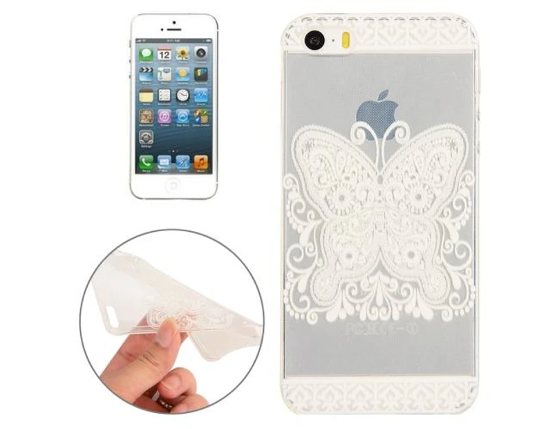 For iPhone SE (1st gen),5s & 5 Case,Slim Transparent Butterfly Cover