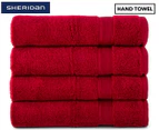 Sheridan Ultra-Light Luxury Hand Towel 4-Pack - Scarlet