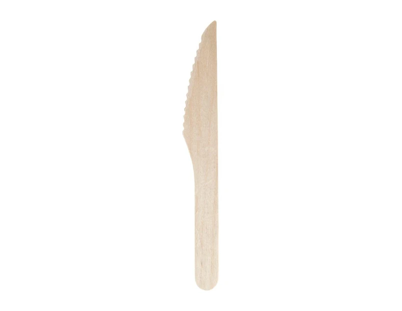 Pack of: 100 Fiesta Disposable Wooden Knives Pack of 100