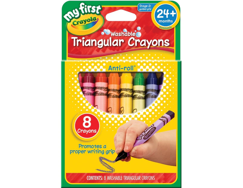My First Crayola Washable Triangular Crayons -8/Pkg