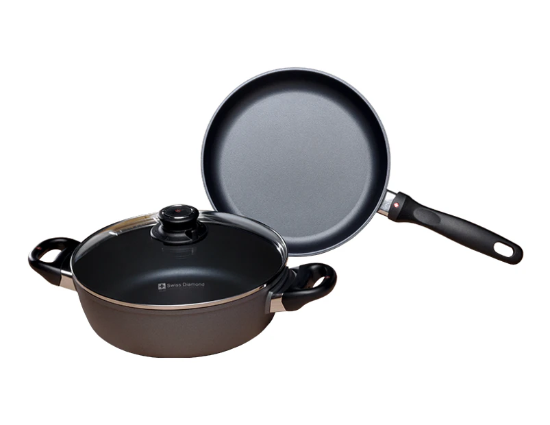 DUO SET - 24CM FRY AND 24CM ROUND CASSEROLE - SD6424, SD6824c (1 LID)