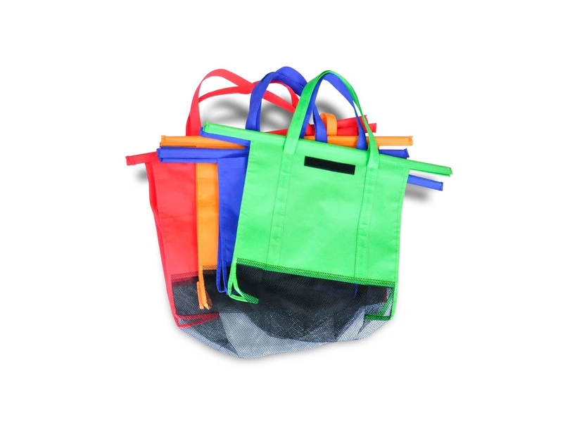 4Pcs Reusable Shopping Trolley Bags Eco Friendly Grocery Cart Carrier