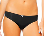 Kayser Delightfuls Lace Back Micro Bikini - Black/Mint