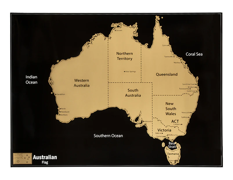 Scratch Map Australia