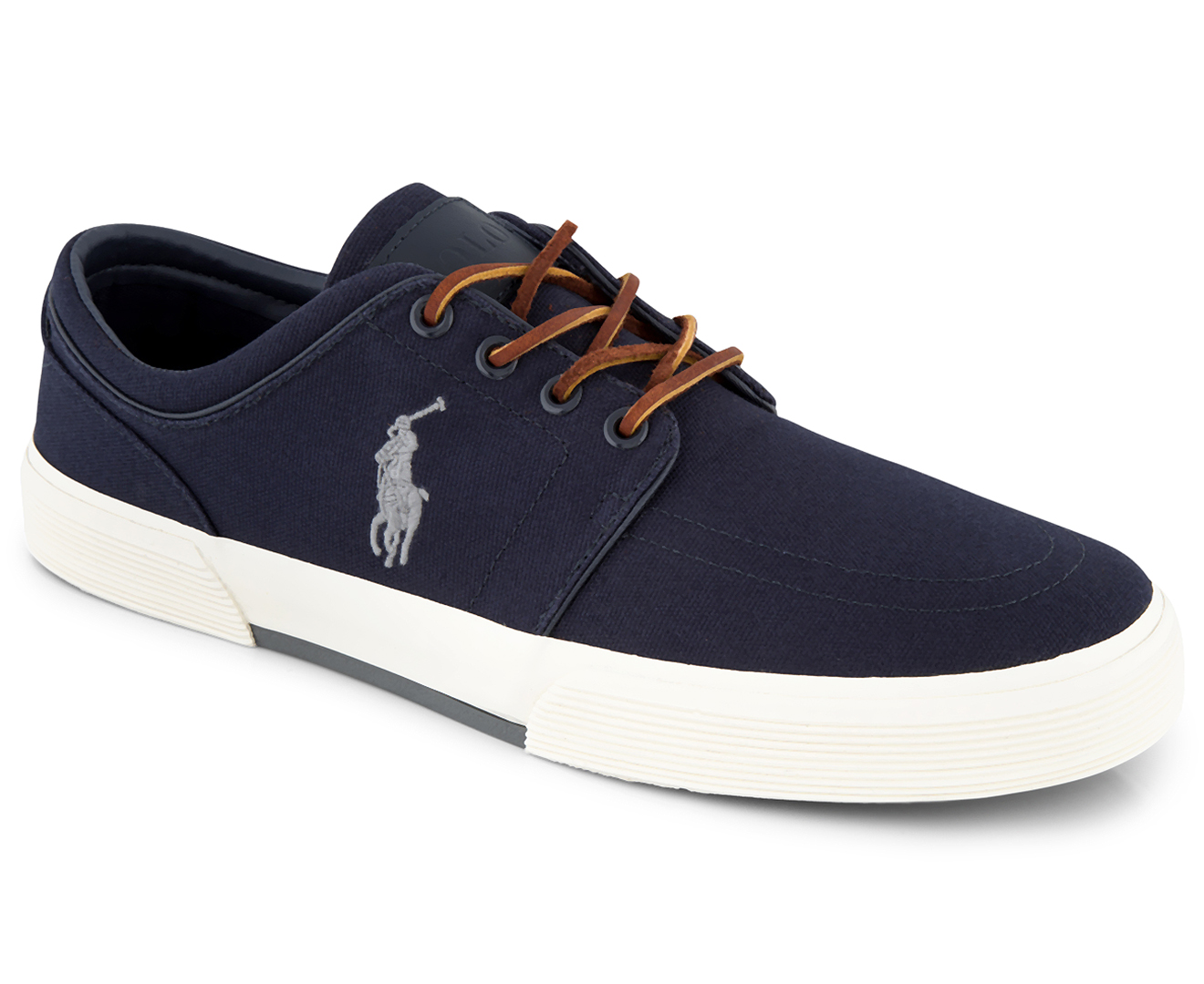 Polo Ralph Lauren Men's Faxon Canvas Low-Top Sneaker - Navy/Grey ...