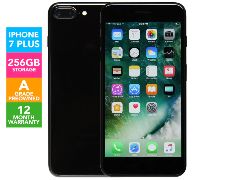 Apple iPhone 7 Plus 256GB Unlocked - Jet Black - A Grade Pre-Owned