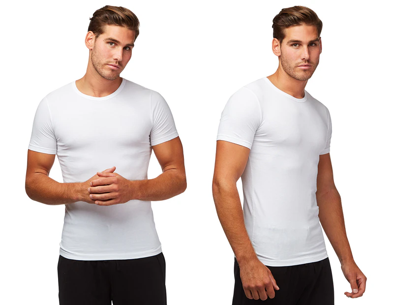 Hugo Boss Men's Round Neck Slim Fit T-Shirt 2-Pack - White