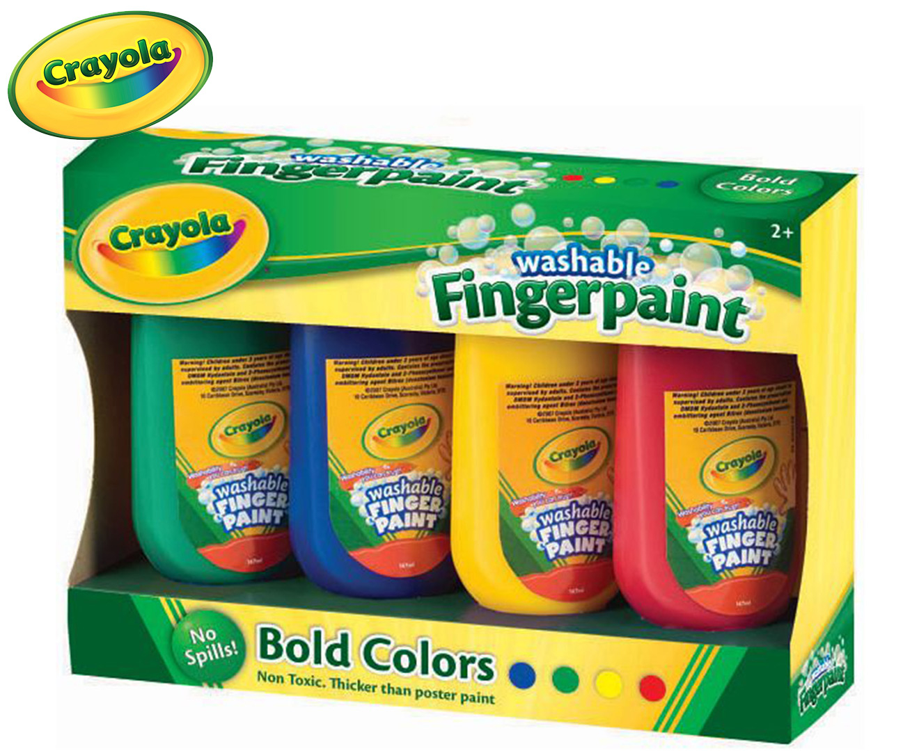 Crayola Washable Fingerpaint 4-Pack - Multi 71662520052 | eBay