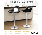 2x New Large seat  PU Leather Bar Stools Gas Lift Kitchen Dining Chair Car Racing Style