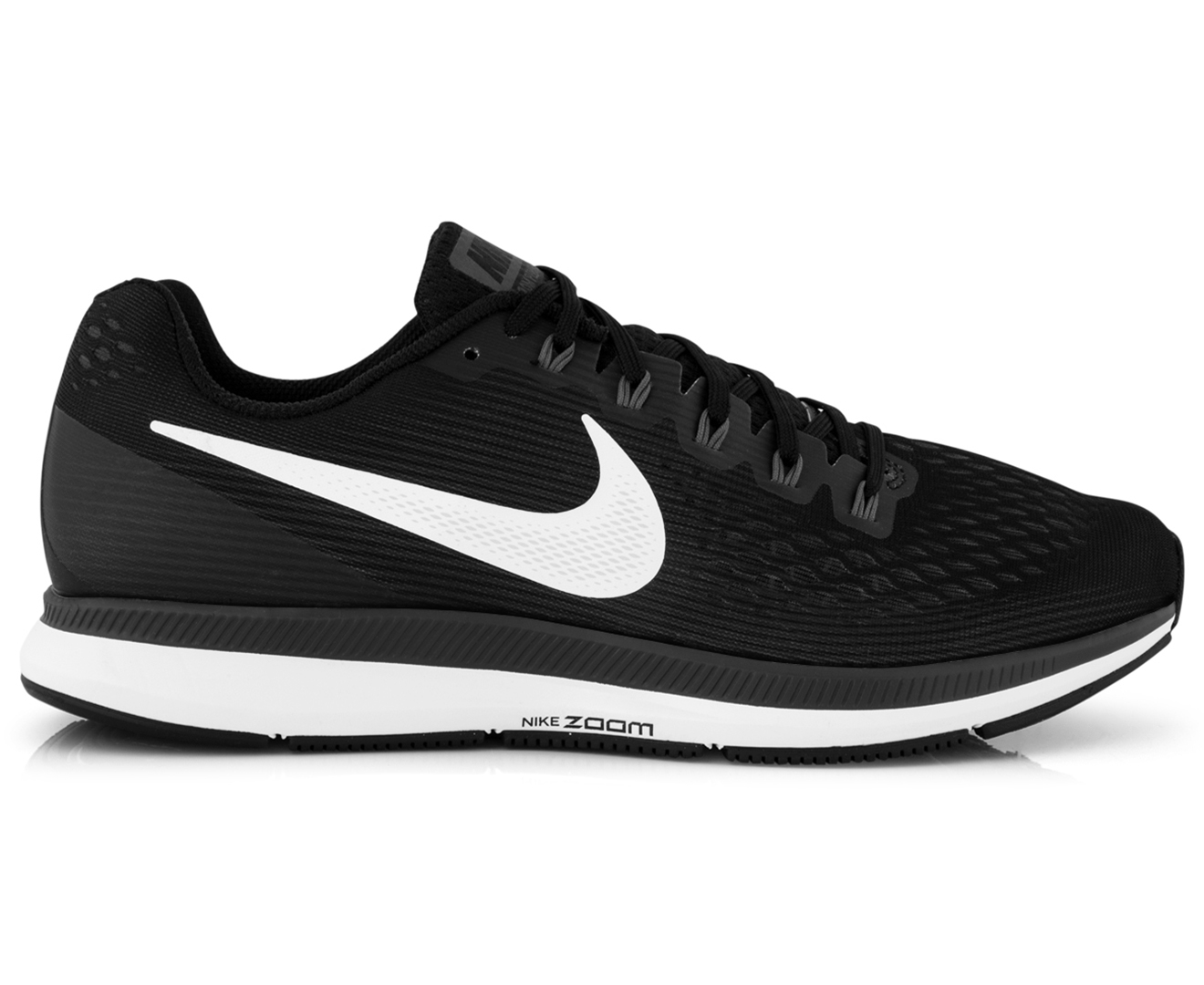 Nike Men's Air Zoom Pegasus 34 Shoe - Black/White-Dark Grey | Catch.co.nz