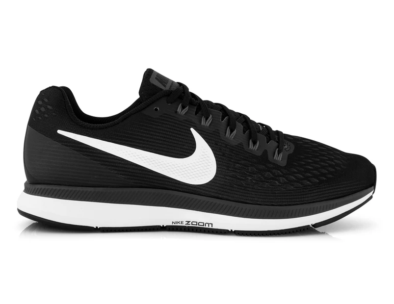Nike Men's Air Zoom Pegasus 34 Shoe - Black/White-Dark Grey