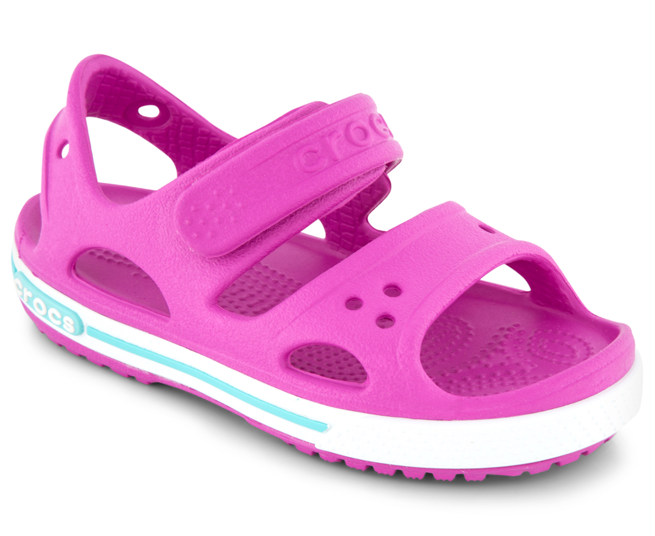 Crocs Kids' Crocband II Sandal - Vibrant Violet/White | eBay