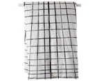 KAS Room Lattitude Queen Bed Reversible Quilt Cover Set - Black/White