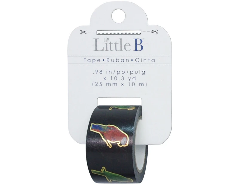 Little B Decorative Foil Tape 25mmX10m-Gold Foil Outline Parrots