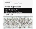 Wedding Flutes 12/Pkg-Silver
