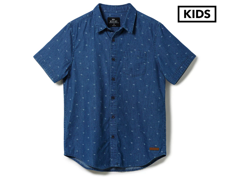 Mossimo Boys' Cambridge Short Sleeve Shirt - Blue